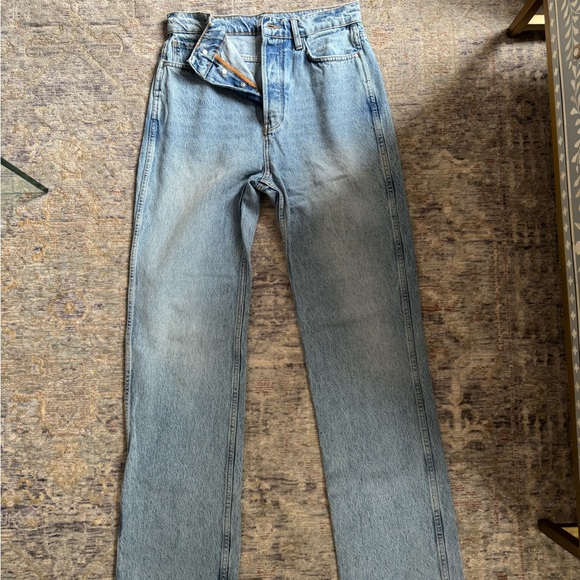 Anine Bing Light Blue Straight Leg Jeans - Picture 1 of 4